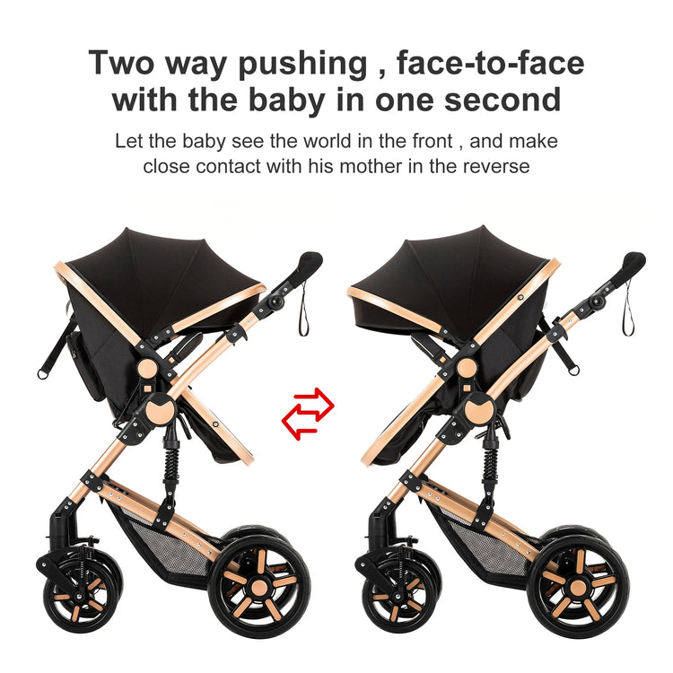 High quality newborn Lightweight Baby Stroller Folding Cart Comfort Baby Stroller 3 in 1 Child Safety Seat With ISOfix