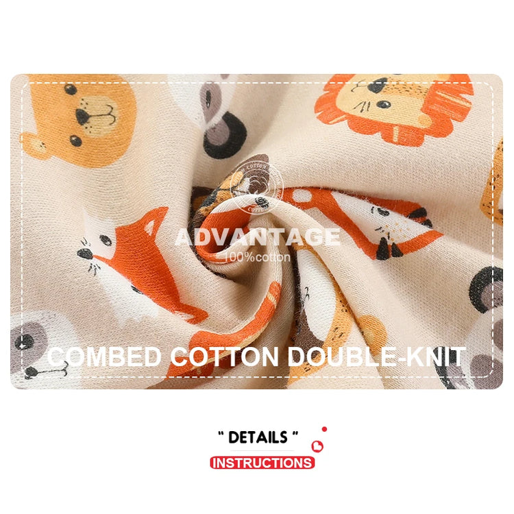 Kiddiezoom 4-Piece Fashion Cartoon Newborn Jumpsuit Set – 100% Cotton Baby Boys & Girls Summer Romper Outfit