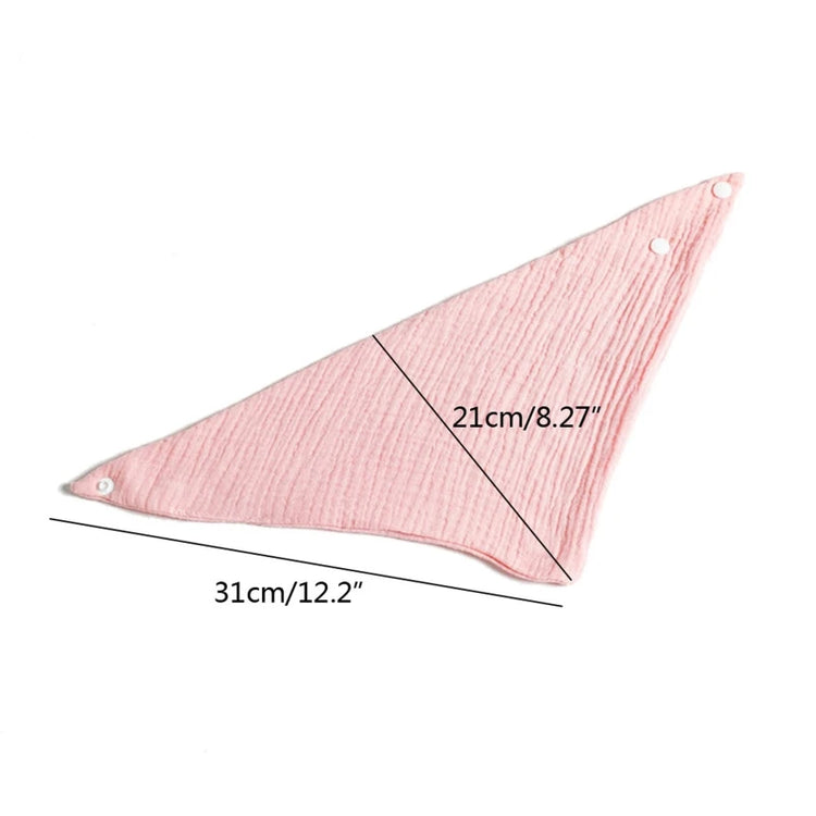 5Pcs Baby Feeding Drool Bibs Saliva Towel for TRIANGLE Scarf Bandana Soft Cotton Bib Adjustable Button Burp Cloth for Boys
