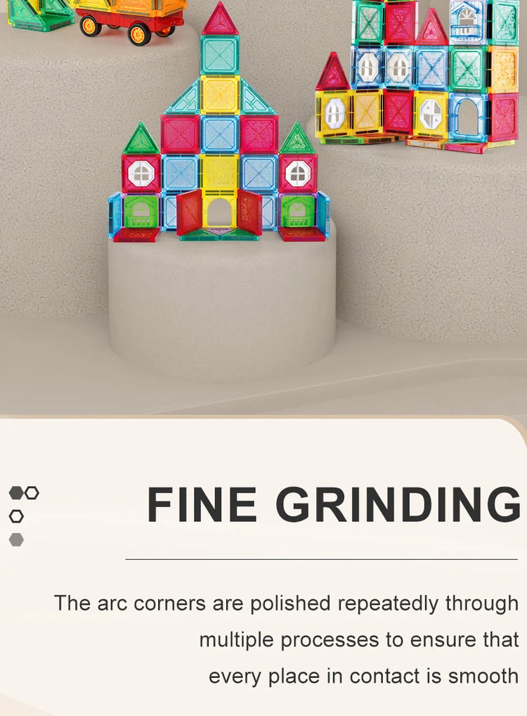 Colorful 3D Magnetic Building Blocks for Kids – Educational DIY STEM Toys to Enhance Fine Motor Skills, Creative Magnet Bricks for Toddlers & Children Ages 3+