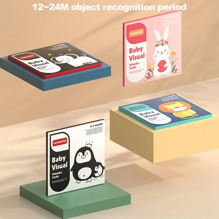 Visual Stimulation Flashcards Sensory Developmental Black White Card Brain Development Toys Black And White Cards For Kids Aged
