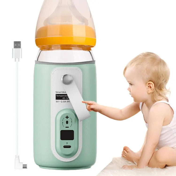 Baby Nursing Bottle Heater Safe Insulated Bag USB Rechargeable Milk Water Warmer Cover For Infant Outdoor Traveling Accessories