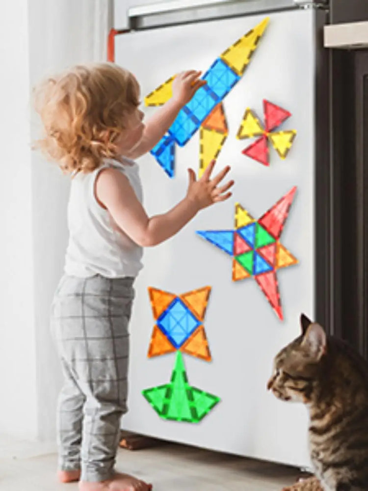 Magnetic Tiles for Kids Ages 3+ – STEM Building Blocks Toys & Sensory Games for Toddlers, Boys & Girls Ages 3 4 5 6 7 8