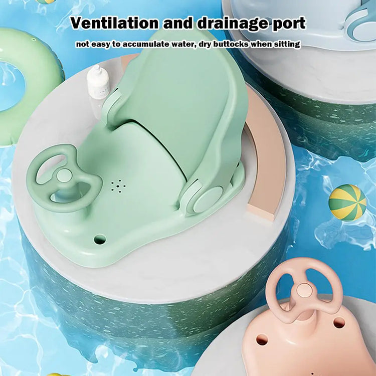 Toddler Bathtub Seat Toddler Shower Seat With Adjustable Backrest Portable Baby Bath Chair With Suction Cup Base Non-Slip Bath