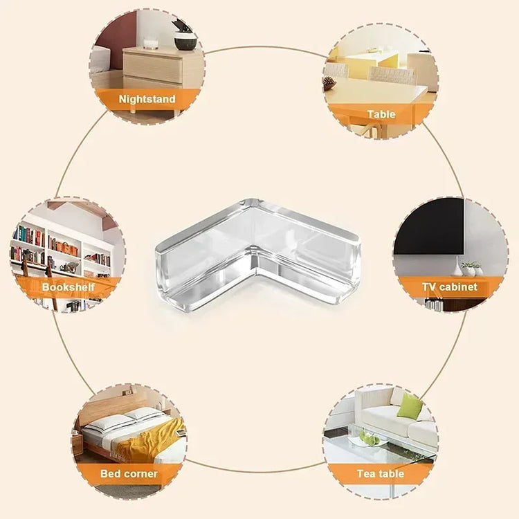4pcs/10pcs Baby Safety Silicone Table Corner & Edge Guards – Anti-Collision Protection Cover for Furniture & Electrical Sockets