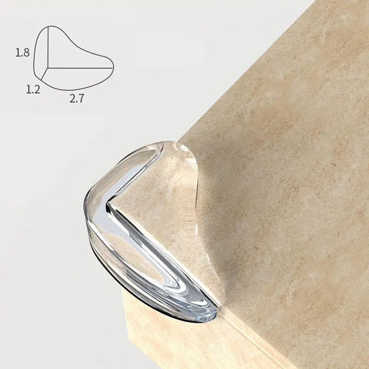 2pcs Transparent Silicone Baby Safety Table Edge & Corner Guards – Anti-Collision Protector for Furniture & Home Safety