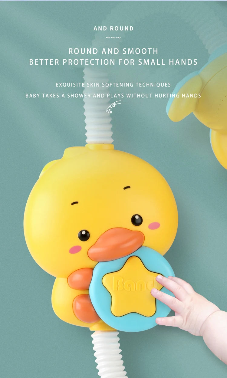 New Baby Bath Kids Toys Rainbow Shower Pipeline Yellow Ducks Slide Tracks Bathroom Educational Water Game for Children Gifts Toy
