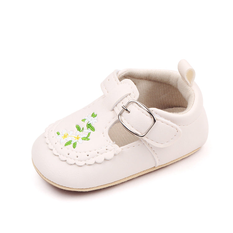 Cute Baby Girls Bowknot Mary Jane Shoes Comfortable PU Leather Non-slip First Walker Shoes for Toddler Princesses