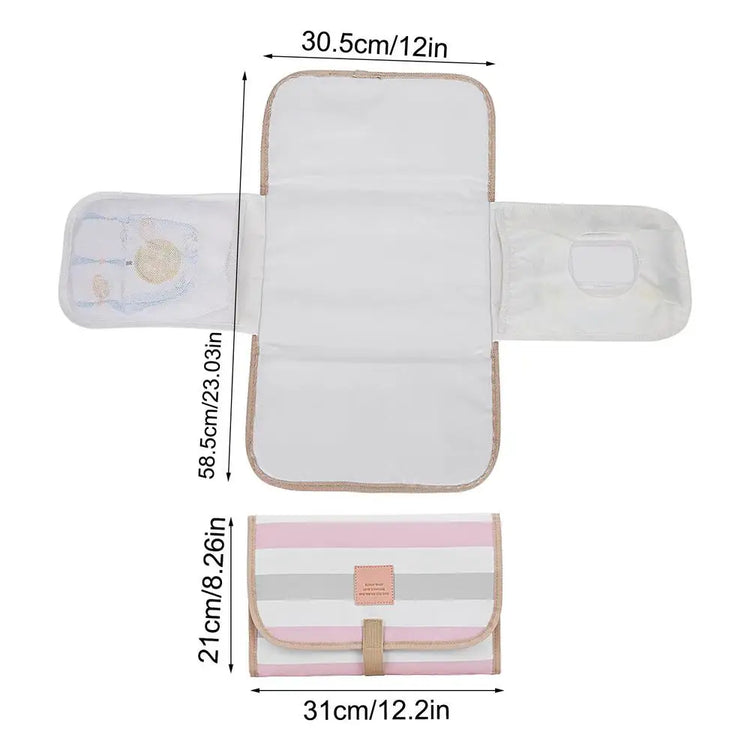 Portable Diaper Changing Pad Foldable Waterproof Washable Diaper Changing Pad Portable Soft Baby Changing Pad For Travel Or Home