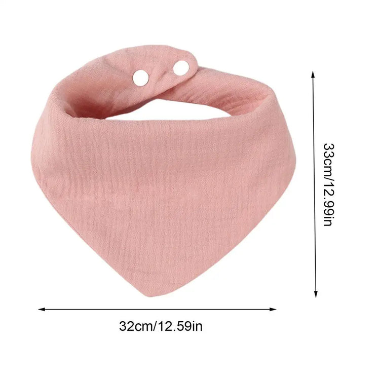 Toddler Bandana Bibs Absorbent Cotton Triangle Teething Bib Toddle Drooling Bibs Solid Color Toddler Drool Bibs for Feeding