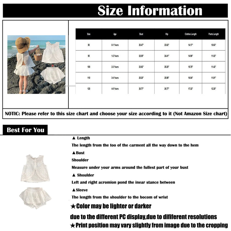 Girls 2025 Summer Clothing Set – Hollow Lace Sleeveless Top & Shorts 2-Piece Outfit for Toddlers – Stylish Cotton Backless Suit for Baby Girls (1–5T)