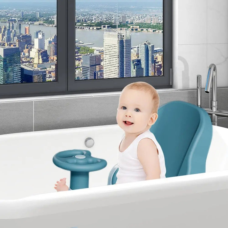Toddler Bathtub Seat Toddler Shower Seat With Adjustable Backrest Portable Baby Bath Chair With Suction Cup Base Non-Slip Bath