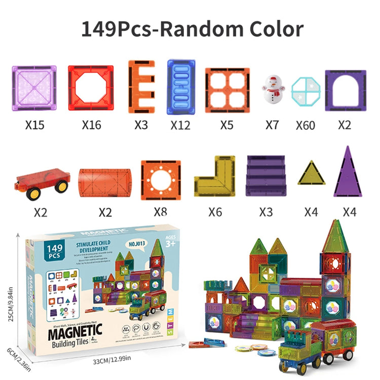 Colorful 3D Magnetic Building Blocks for Kids – Educational DIY STEM Toys to Enhance Fine Motor Skills, Creative Magnet Bricks for Toddlers & Children Ages 3+