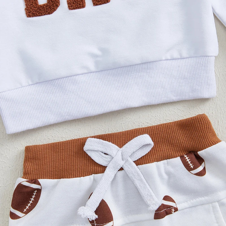 π§ Baby Boy 2Pcs Football Outfit β Sweatshirt + Trousers Set