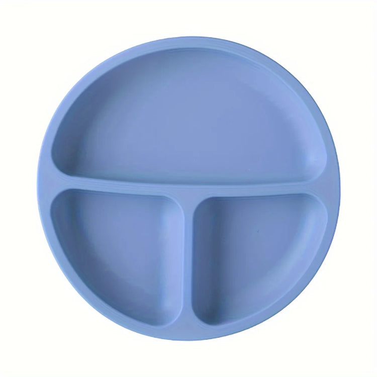 6 Pieces Silicone Baby Feeding Set Baby Plates and Bowls Set with Adjustable Bib Suction Bowl Suction Divided Plate Straw Cup
