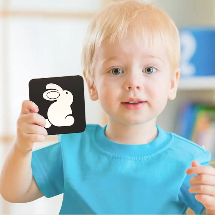 Visual Stimulation Flashcards Sensory Developmental Black White Card Brain Development Toys Black And White Cards For Kids Aged