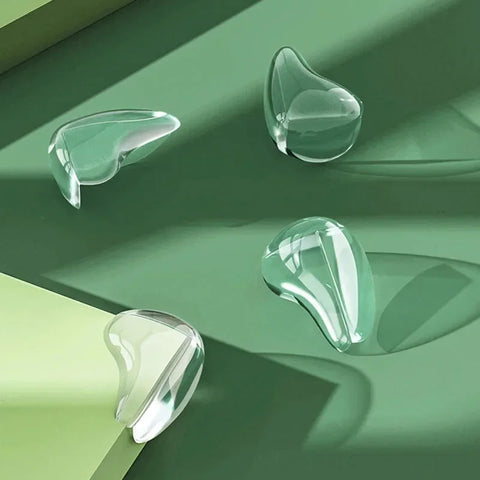 2pcs Transparent Silicone Baby Safety Table Edge & Corner Guards – Anti-Collision Protector for Furniture & Home Safety