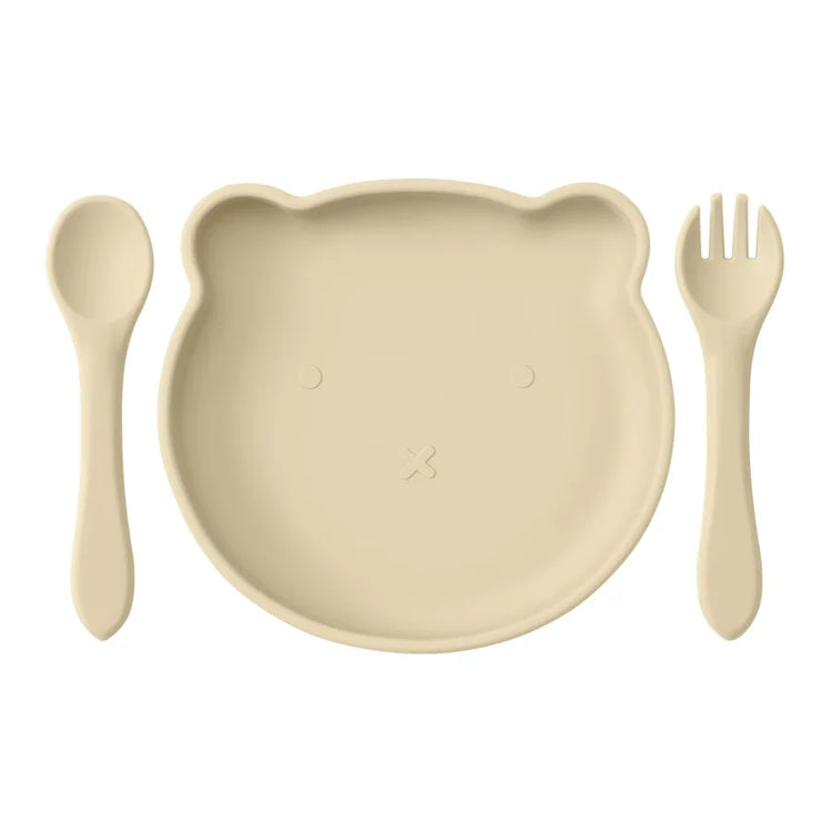 Wholesale Silicone Baby Feeding Set BPA Free Suction Dishes Plate Feeding Sucker Bowl Spoon Fork Children Tableware Baby Stuff