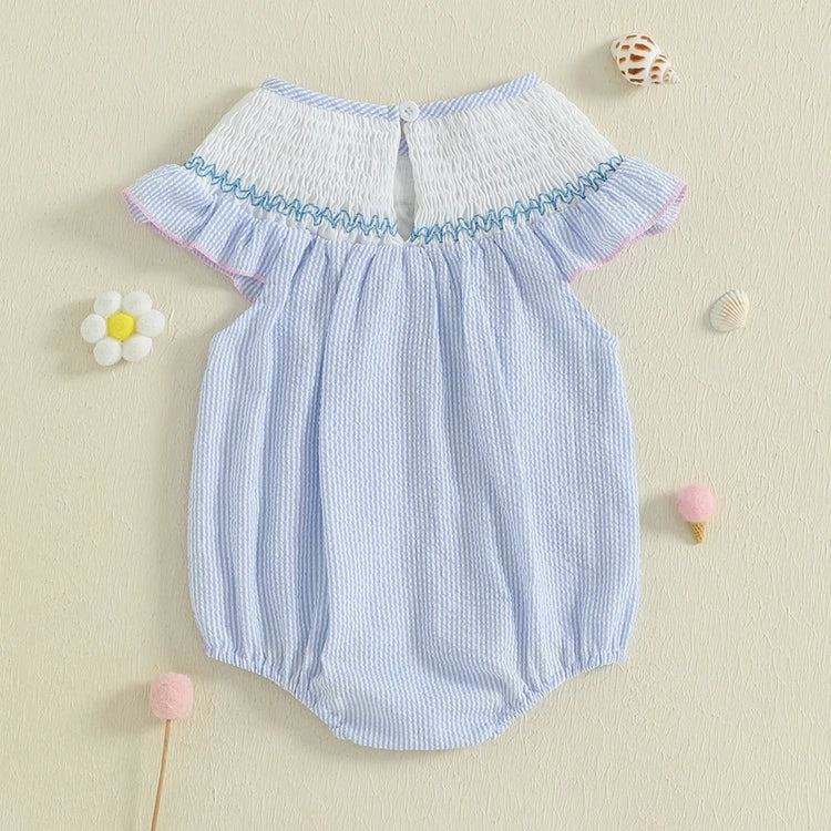 Adorable Toddler Mermaid Embroidered Dress with Ruffled Sleeves & Sparkly Sequins – Little Girls’ Summer Party Outfit