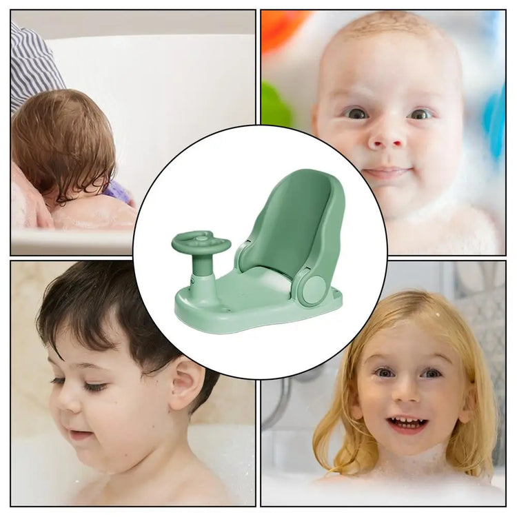 Toddler Bathtub Seat Toddler Shower Seat With Adjustable Backrest Portable Baby Bath Chair With Suction Cup Base Non-Slip Bath