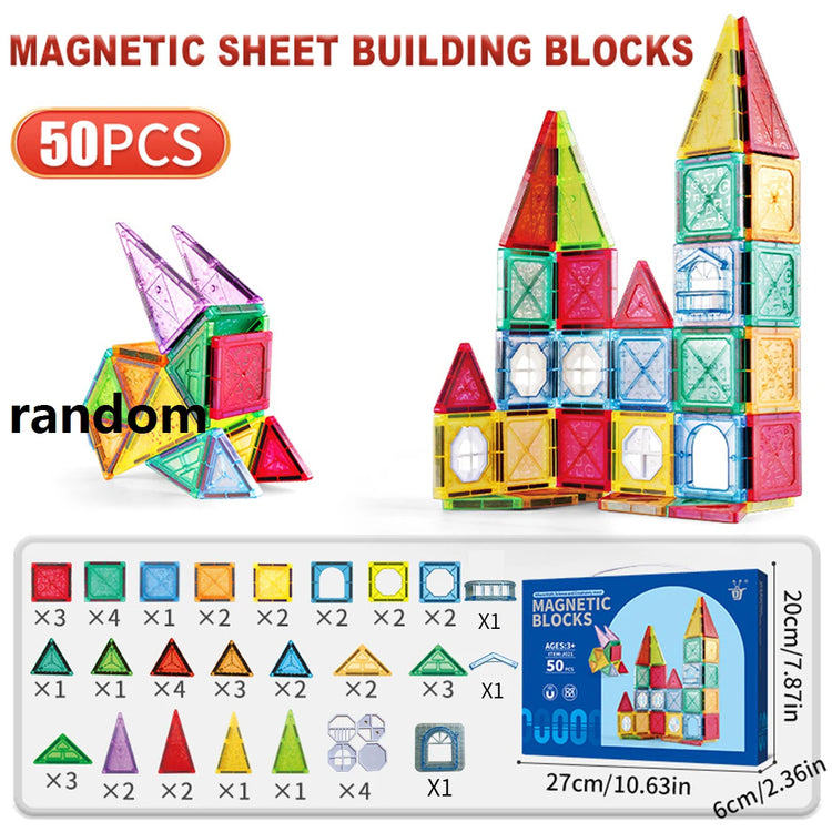 Colorful 3D Magnetic Building Blocks for Kids – Educational DIY STEM Toys to Enhance Fine Motor Skills, Creative Magnet Bricks for Toddlers & Children Ages 3+