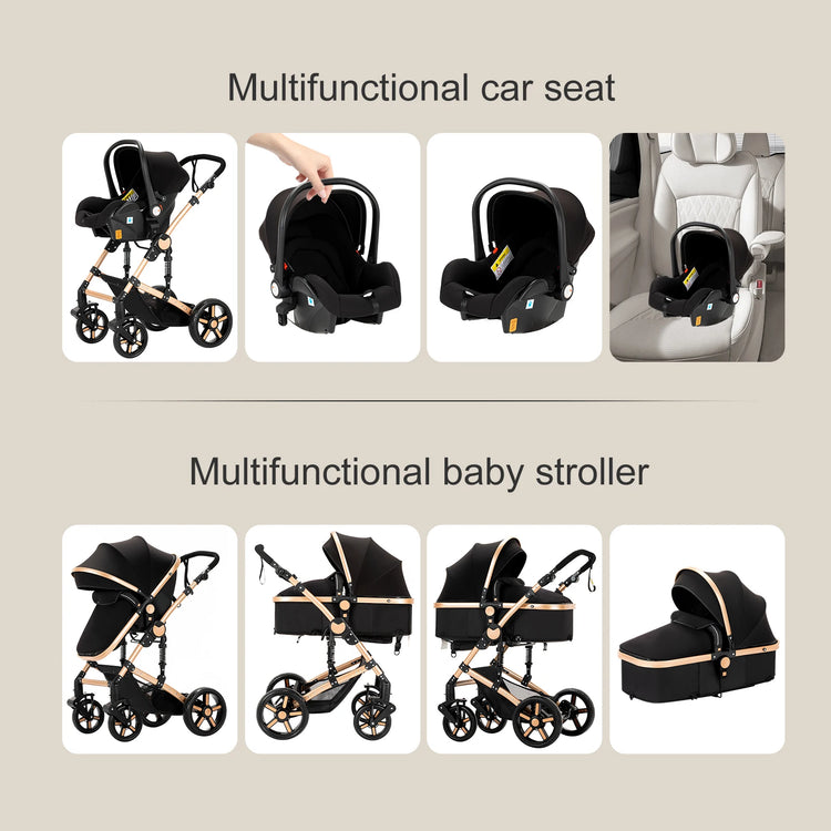 High quality newborn Lightweight Baby Stroller Folding Cart Comfort Baby Stroller 3 in 1 Child Safety Seat With ISOfix