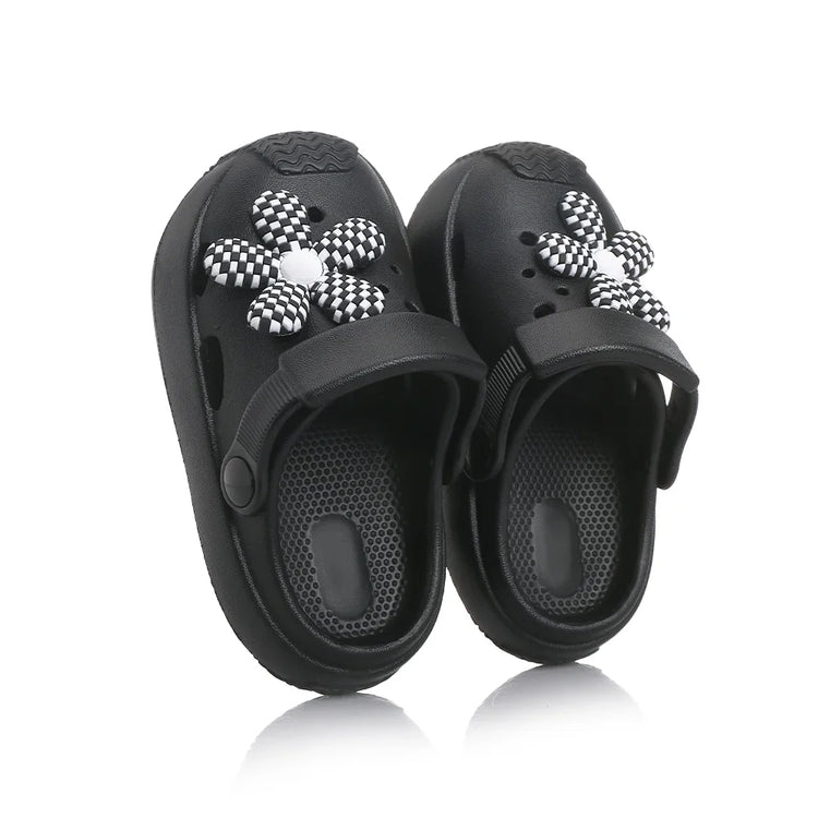 New Summer Kids Beach Slippers – Soft Anti-Slip Flower Garden Sandals for Boys & Girls, Lightweight Breathable Outdoor Shoes