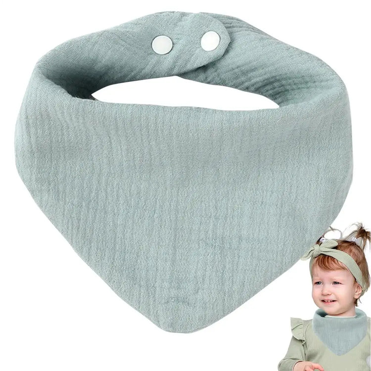 Toddler Bandana Bibs Absorbent Cotton Triangle Teething Bib Toddle Drooling Bibs Solid Color Toddler Drool Bibs for Feeding
