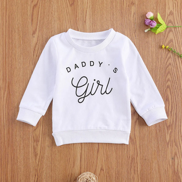 Adorable Toddler Girls Hoodies Sweet Mommy s Little Princess Graphic Print Crew Neck Sweaters for Fall Winter