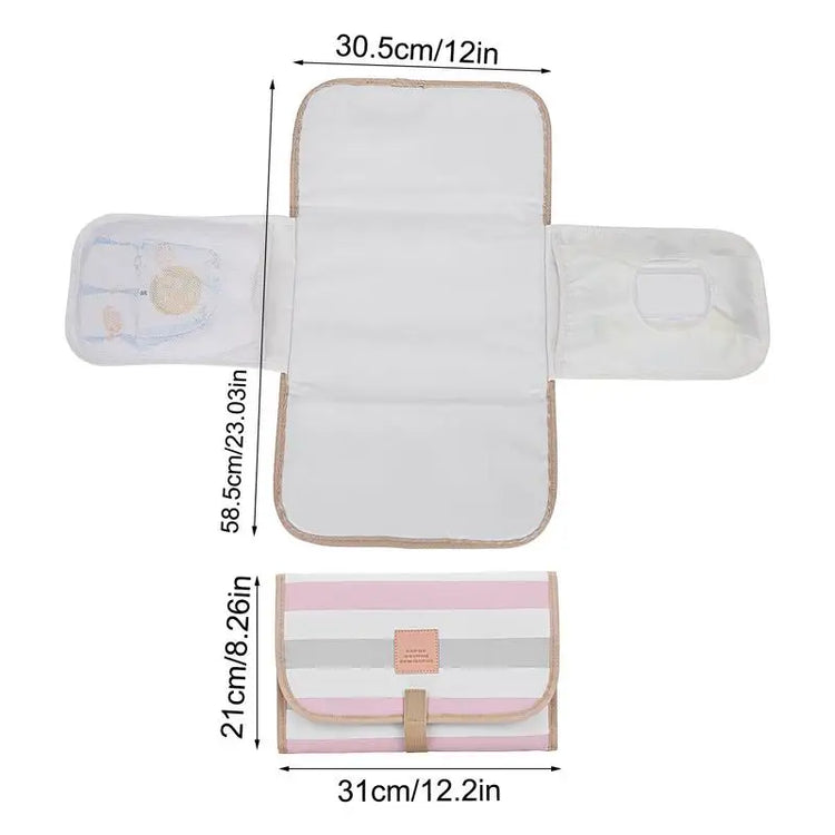 Portable Diaper Changing Pad Foldable Waterproof Washable Diaper Changing Pad Portable Soft Baby Changing Pad For Travel Or Home