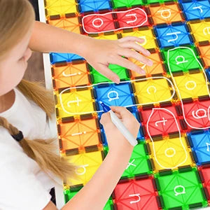 Magnetic Tiles for Kids Ages 3+ – STEM Building Blocks Toys & Sensory Games for Toddlers, Boys & Girls Ages 3 4 5 6 7 8