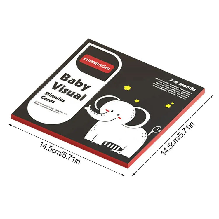 Visual Stimulation Flashcards Sensory Developmental Black White Card Brain Development Toys Black And White Cards For Kids Aged