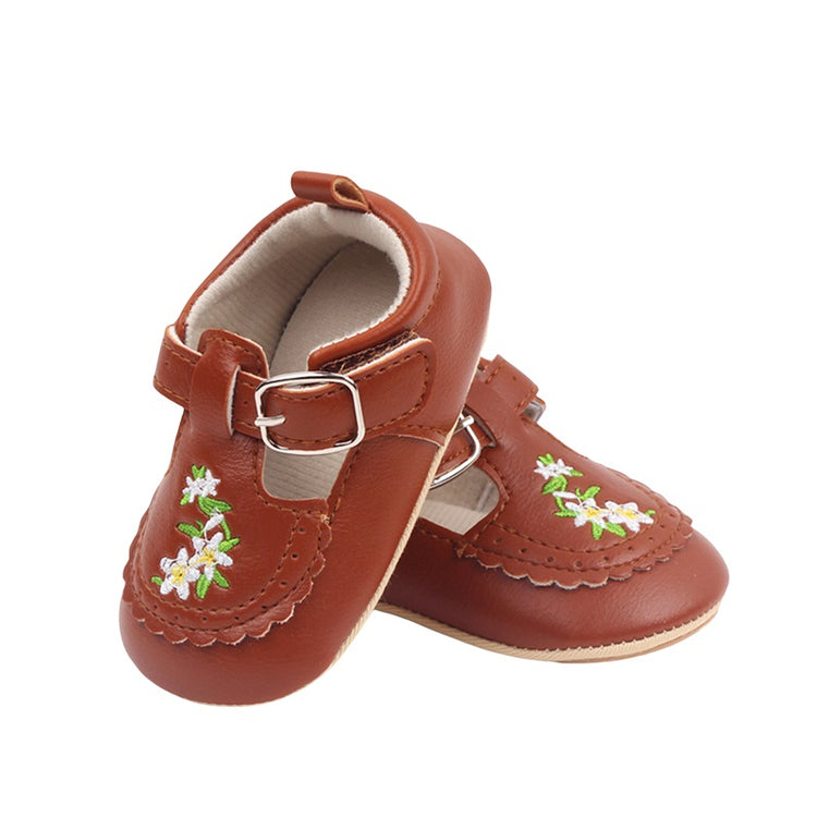 Cute Baby Girls Bowknot Mary Jane Shoes Comfortable PU Leather Non-slip First Walker Shoes for Toddler Princesses