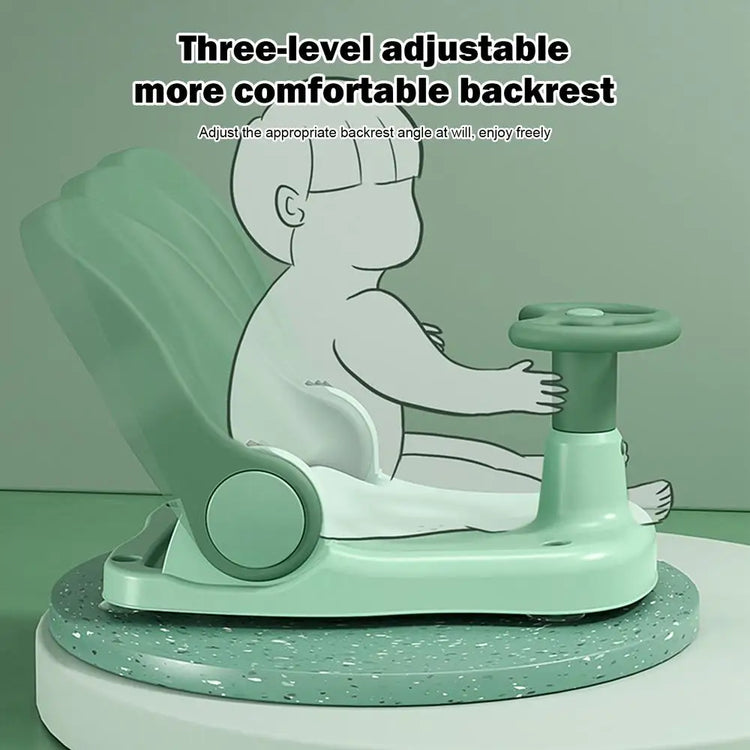 Toddler Bathtub Seat Toddler Shower Seat With Adjustable Backrest Portable Baby Bath Chair With Suction Cup Base Non-Slip Bath