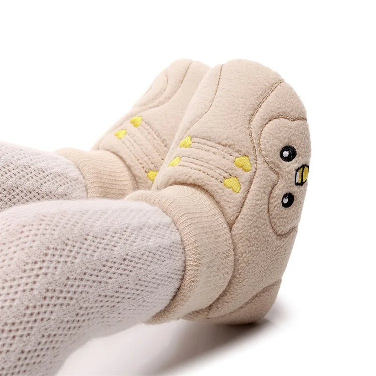 Adorable Animal Print Toddler Sneakers Soft Sole Slip-On Shoes for Baby Boys and Girls with Non-Slip Bottoms