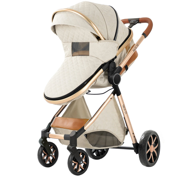 Lightweight 3-in-1 Baby Stroller with Isofix | High Landscape Travel System for Newborns to 6 Years