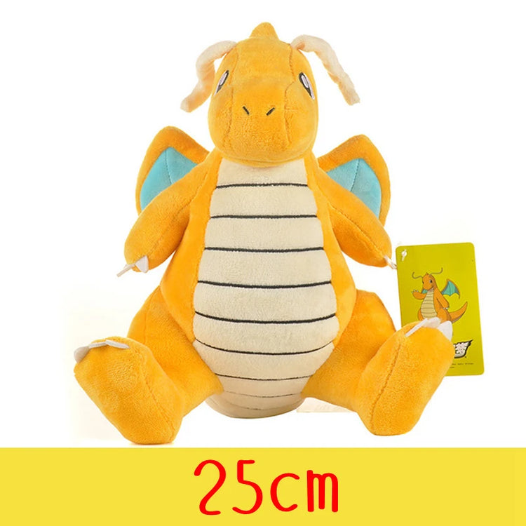 Pokemon Plush Toys – High-Quality Pikachu, Charmander, Squirtle & Bulbasaur Stuffed Dolls with Tag, Cute Anime Cartoon Gift for Kids & Fans