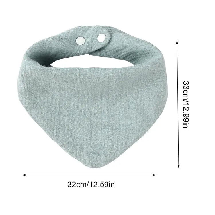 Toddler Bandana Bibs Absorbent Cotton Triangle Teething Bib Toddle Drooling Bibs Solid Color Toddler Drool Bibs for Feeding