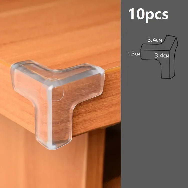 4pcs/10pcs Baby Safety Silicone Table Corner & Edge Guards – Anti-Collision Protection Cover for Furniture & Electrical Sockets