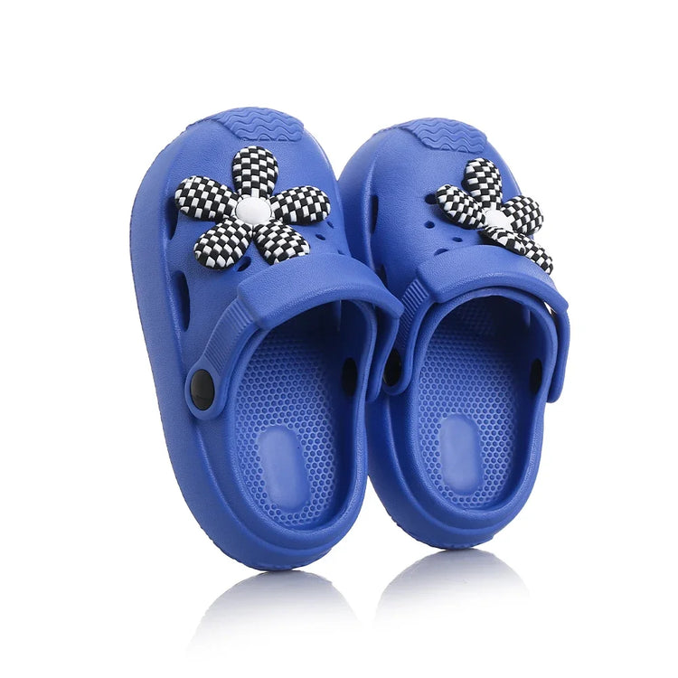 New Summer Kids Beach Slippers – Soft Anti-Slip Flower Garden Sandals for Boys & Girls, Lightweight Breathable Outdoor Shoes