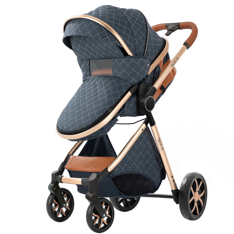 Lightweight 3-in-1 Baby Stroller with Isofix | High Landscape Travel System for Newborns to 6 Years