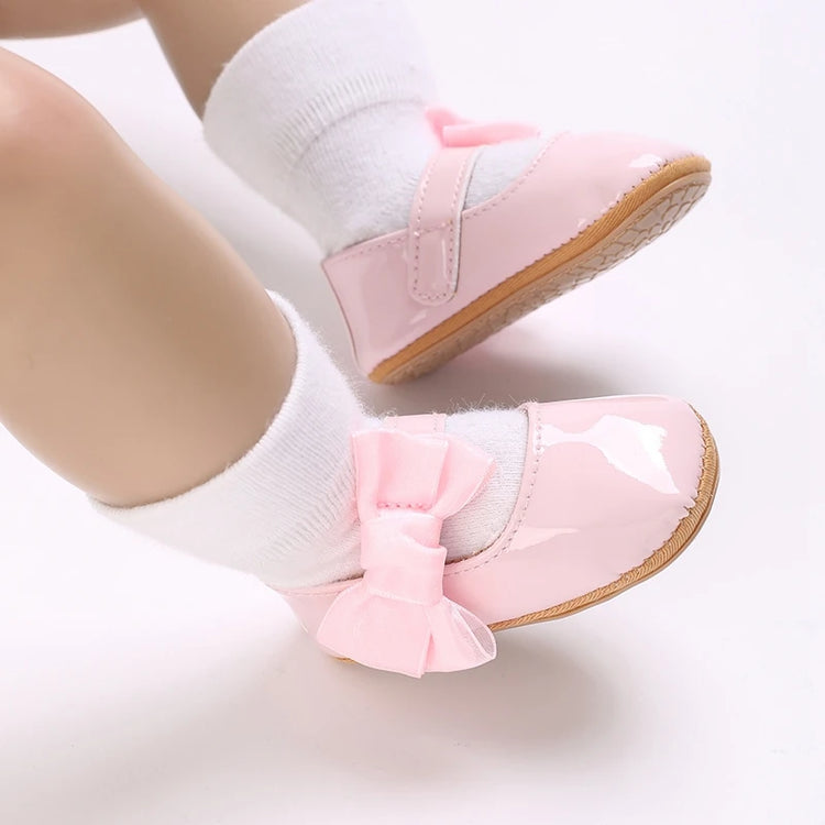 Adorable Baby Girls Bowknot Soft Sole Flats – Non-Slip First Walker Princess Shoes for Summer