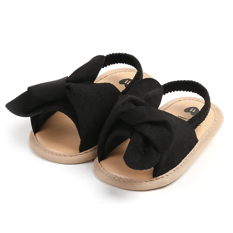 Adorable Baby Girl Sandals with Bowknot – Soft Non-Slip Sole Princess First Walker Shoes for Summer, Beach & Party