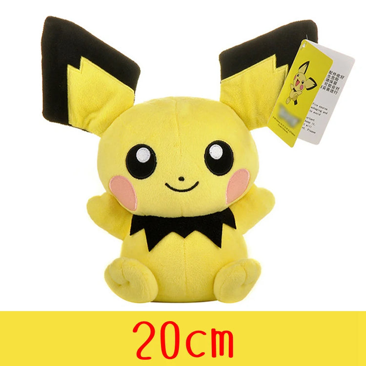Pokemon Plush Toys – High-Quality Pikachu, Charmander, Squirtle & Bulbasaur Stuffed Dolls with Tag, Cute Anime Cartoon Gift for Kids & Fans