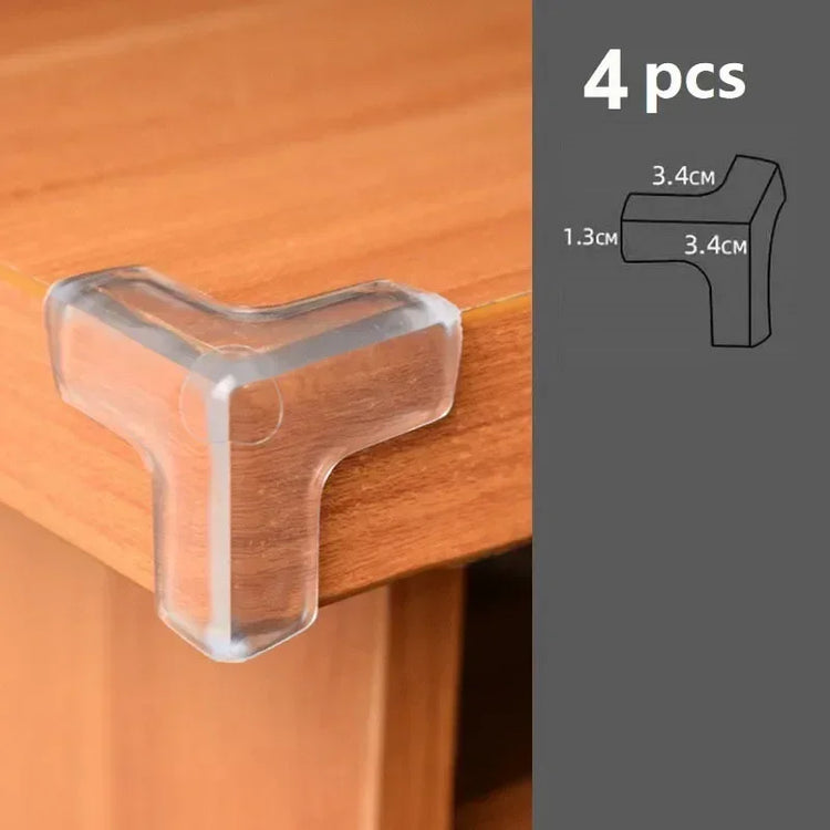 4pcs/10pcs Baby Safety Silicone Table Corner & Edge Guards – Anti-Collision Protection Cover for Furniture & Electrical Sockets