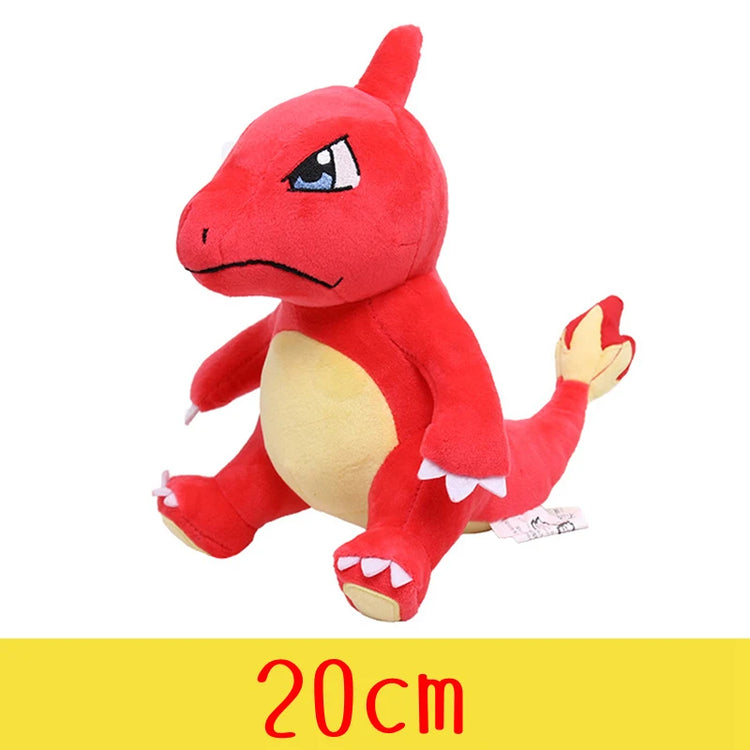 Pokemon Plush Toys – High-Quality Pikachu, Charmander, Squirtle & Bulbasaur Stuffed Dolls with Tag, Cute Anime Cartoon Gift for Kids & Fans