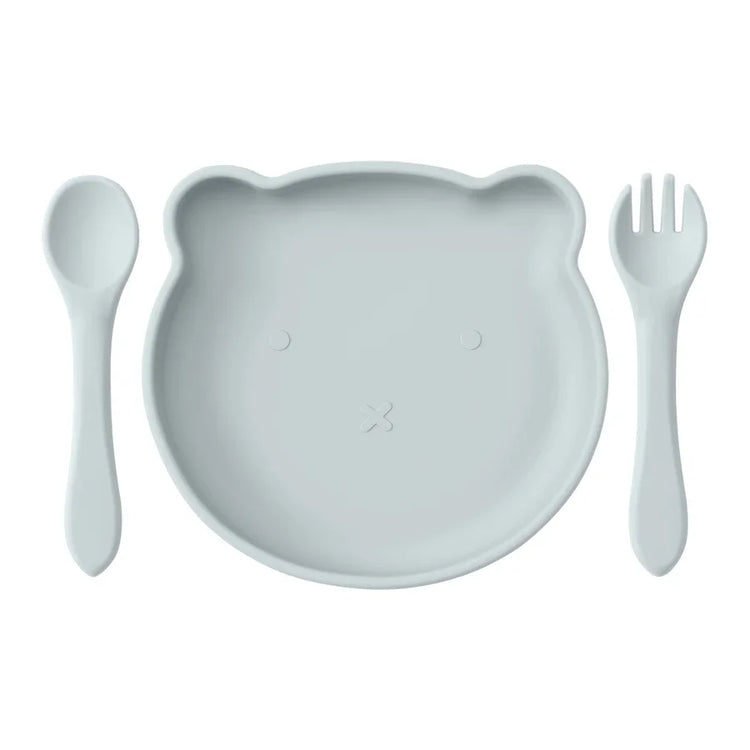 Wholesale Silicone Baby Feeding Set BPA Free Suction Dishes Plate Feeding Sucker Bowl Spoon Fork Children Tableware Baby Stuff
