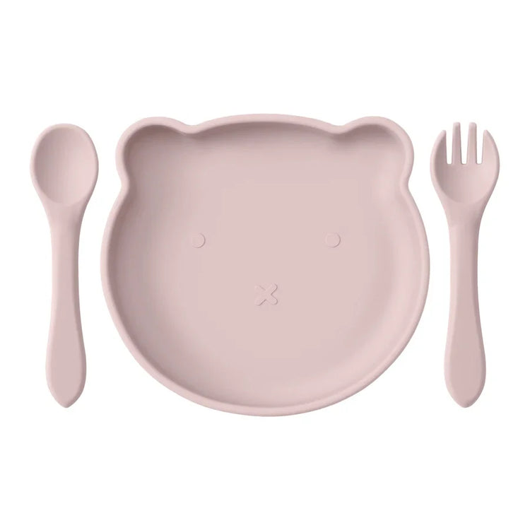 Wholesale Silicone Baby Feeding Set BPA Free Suction Dishes Plate Feeding Sucker Bowl Spoon Fork Children Tableware Baby Stuff