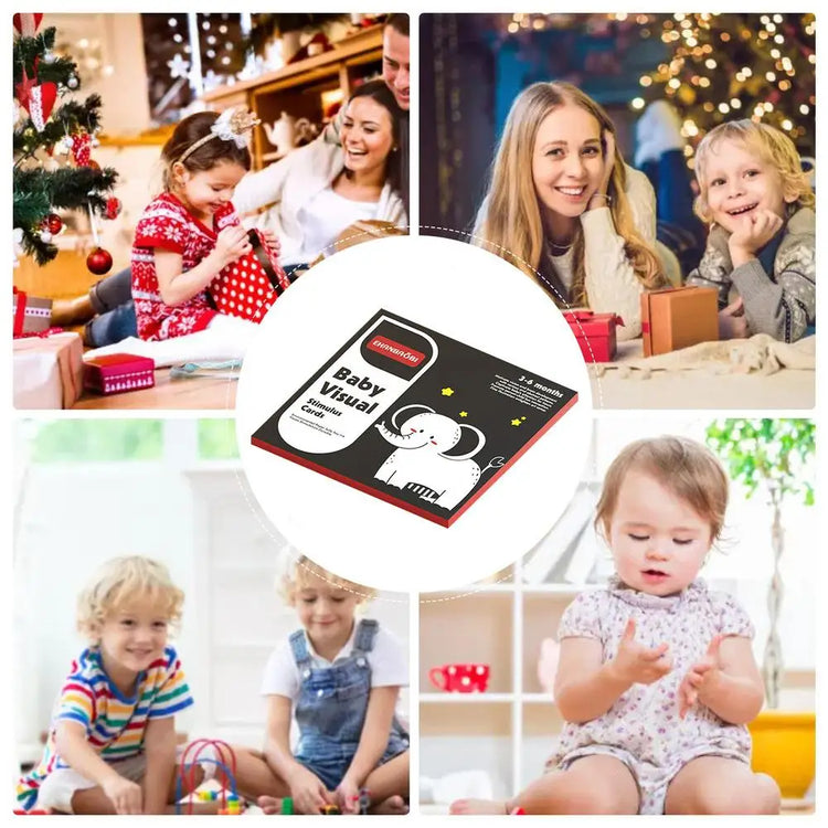 Visual Stimulation Flashcards Sensory Developmental Black White Card Brain Development Toys Black And White Cards For Kids Aged