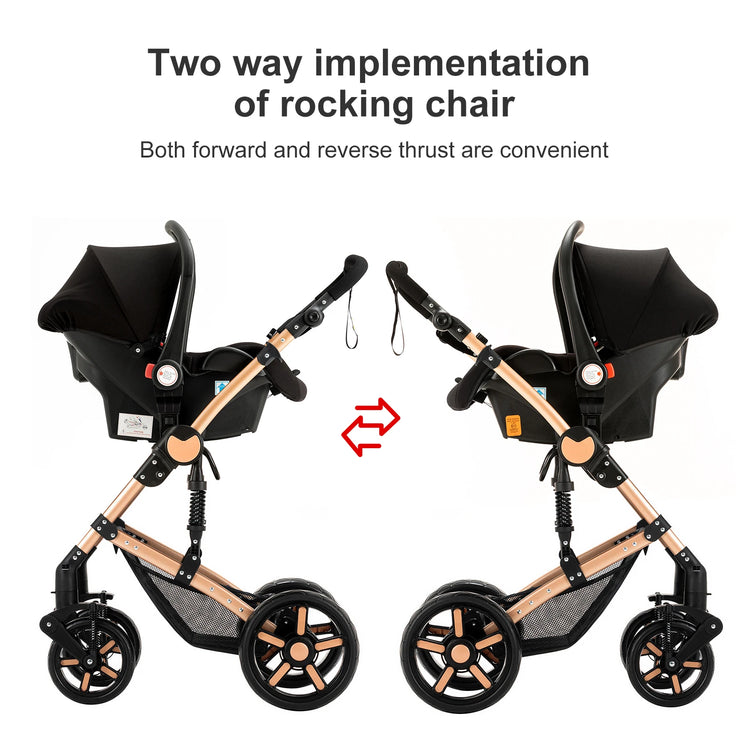 High quality newborn Lightweight Baby Stroller Folding Cart Comfort Baby Stroller 3 in 1 Child Safety Seat With ISOfix